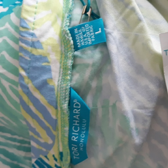 NWT Tori Richard dress hawaii something fishy print size large - Picture 7 of 8